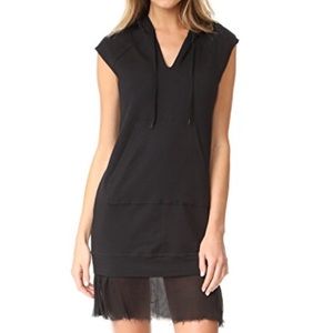 Bailey 44 Cool Down Black V Neck Dress W/Sheer Hem Size S